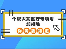 个人所得税大病医疗专项附加扣除的解析